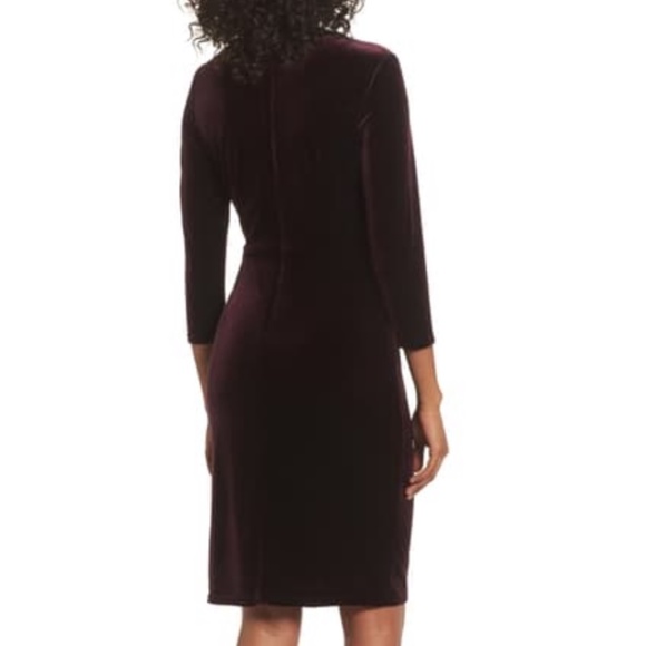 Eliza J Velvet Sheath Cocktail Dress, Size 6, NWT - Picture 5 of 10